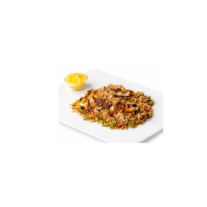 Mix rice fish fillet